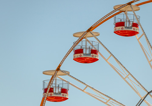 chairs of the ferris wheel carousel