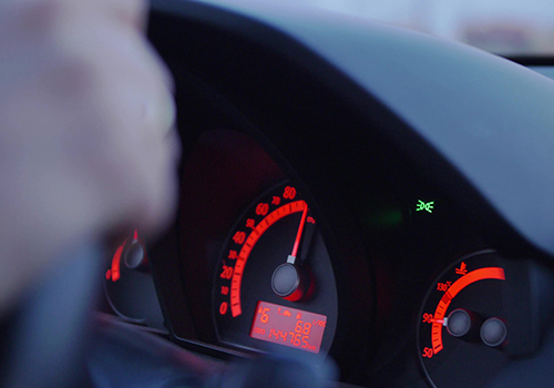 Símbolo do painel de instrumentos aceso