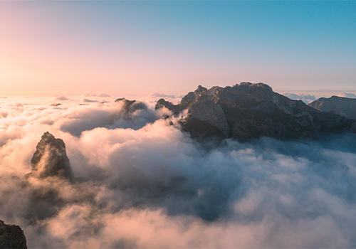 Vista do Pico do Areeiro durante o Roteiro pela Madeira.